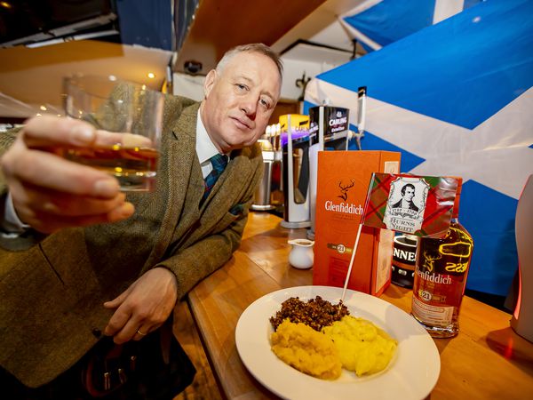People attending will be able to join Scott Murray in enjoying a nip of whisky and a plate of haggis, neeps and tatties