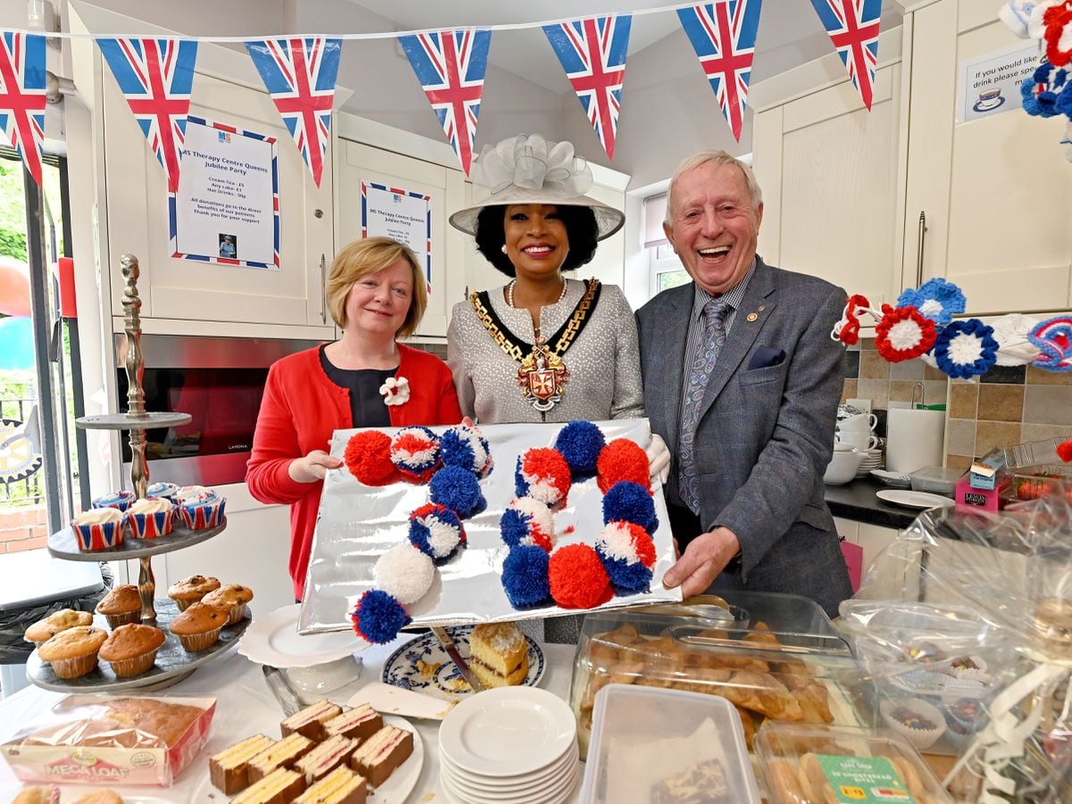 Mayor of Wolverhampton Sandra Samuels is pictured with centre manager Paula Anderson and chairman Peter Williams MBE.