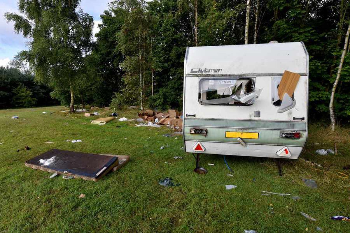 PICTURED: The appalling filth left behind by travellers in Wednesfield