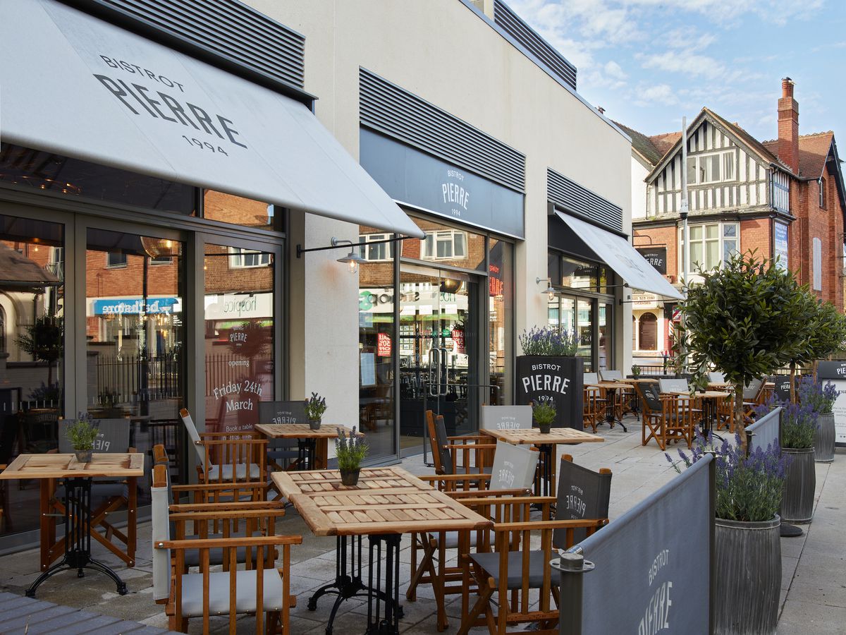 The exterior of the Sutton Coldfield restaurant with its outdoor dining area
