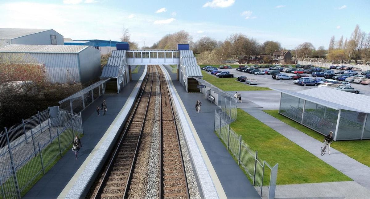 An artist's impression of the Darlaston station