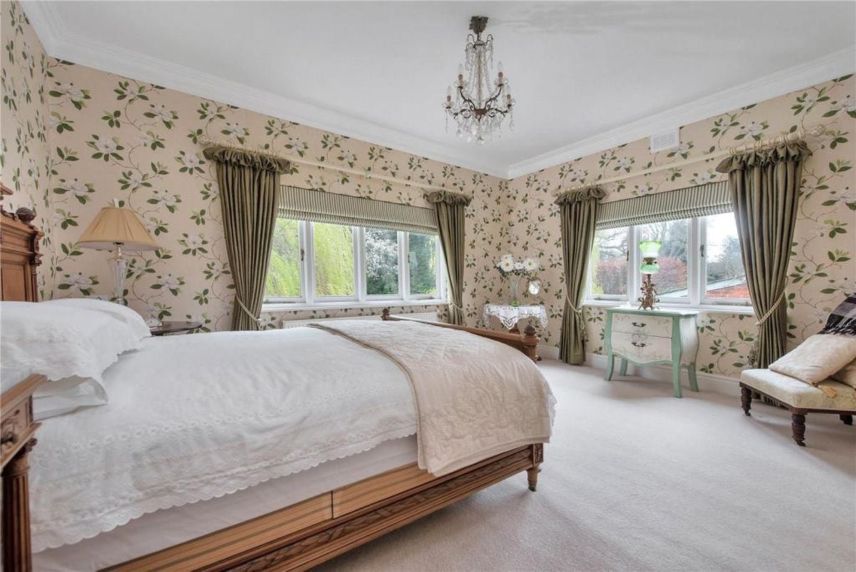 One of the six bedrooms on the property. Photo: Rightmove/Fisher German, Worcester