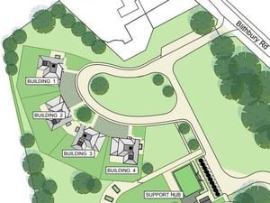 A site layout image submitted to Lichfield District Council as part of the proposals for residential care facilities on the site of the former Westwood School at Blithbury