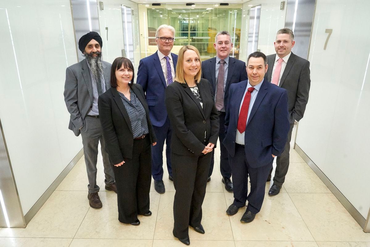 The BDO Black Country team, from left, Kuljit Singh, Teresa Darby, Paul Townson, Nicola Cooper, Marvin Reynolds, Tim Lynch and Richard Law