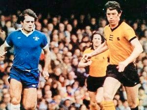 Billy Rafferty comes up against Chelsea’s Ray Wilkins in Wolves’ last win against Chelsea at Stamford Bridge