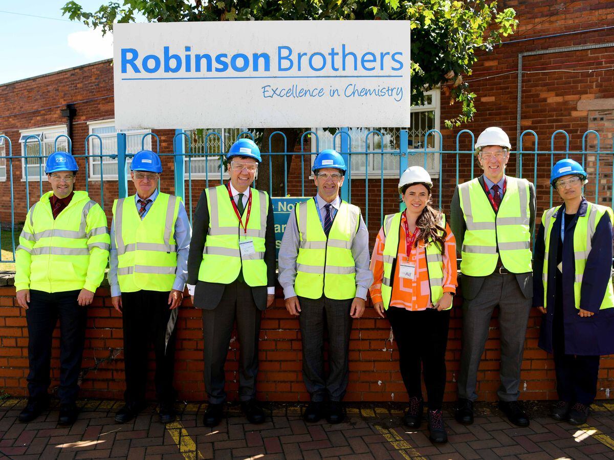Greg Hands visiting Robinson Brothers in West Bromwich