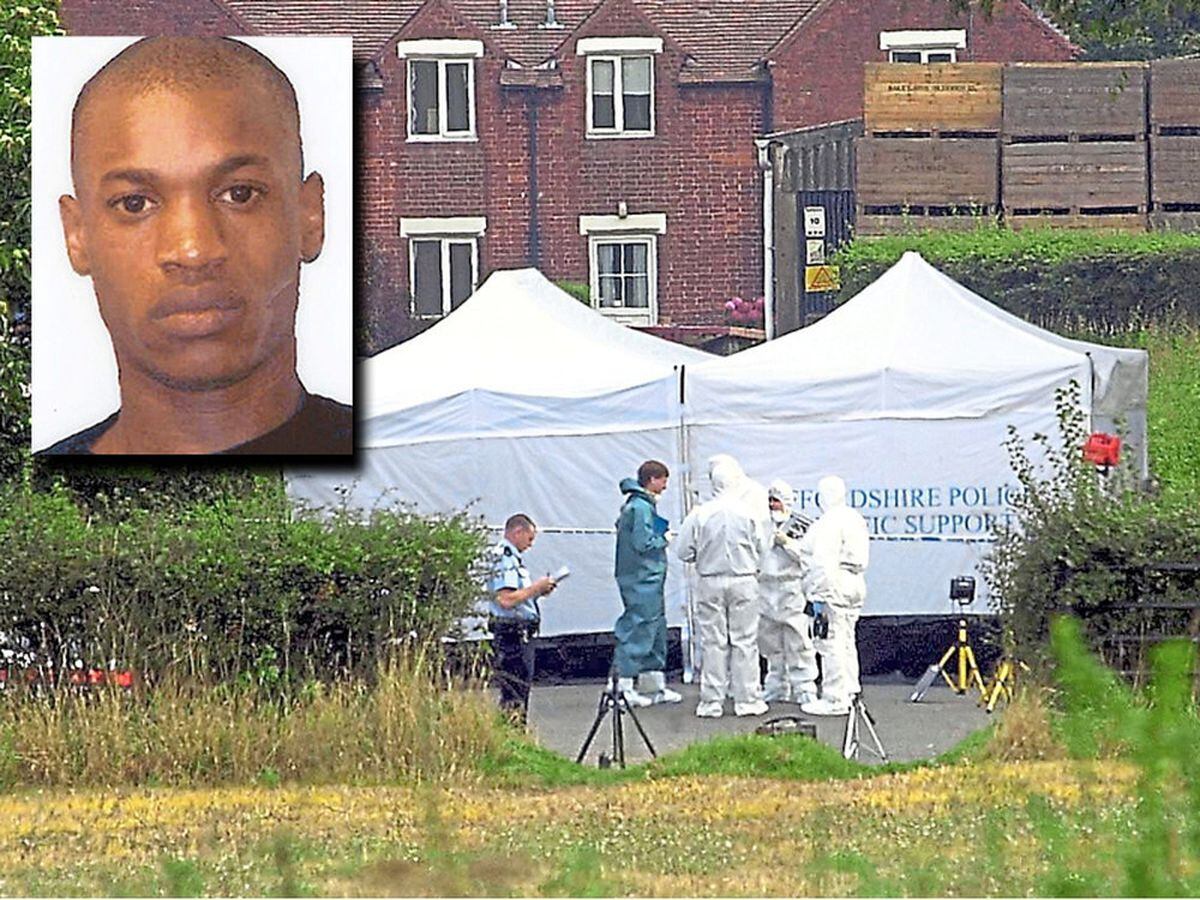 Kevin Nunes, inset, and the crime scene