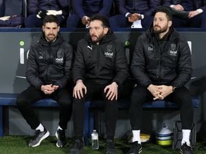 Jorge Alarcon, Carlos Corberan and Damia Abella (Photo by Adam Fradgley/West Bromwich Albion FC via Getty Images).