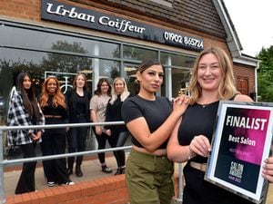 Owners Sonia Sparrow and Sarah Shinton pictured with salon staff