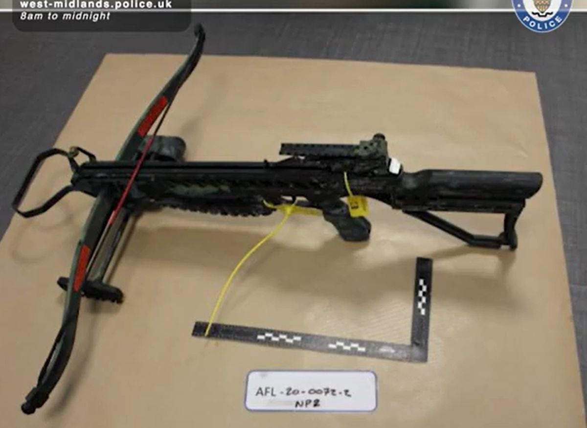 The crossbow that fired the deadly shots, after being seized by police