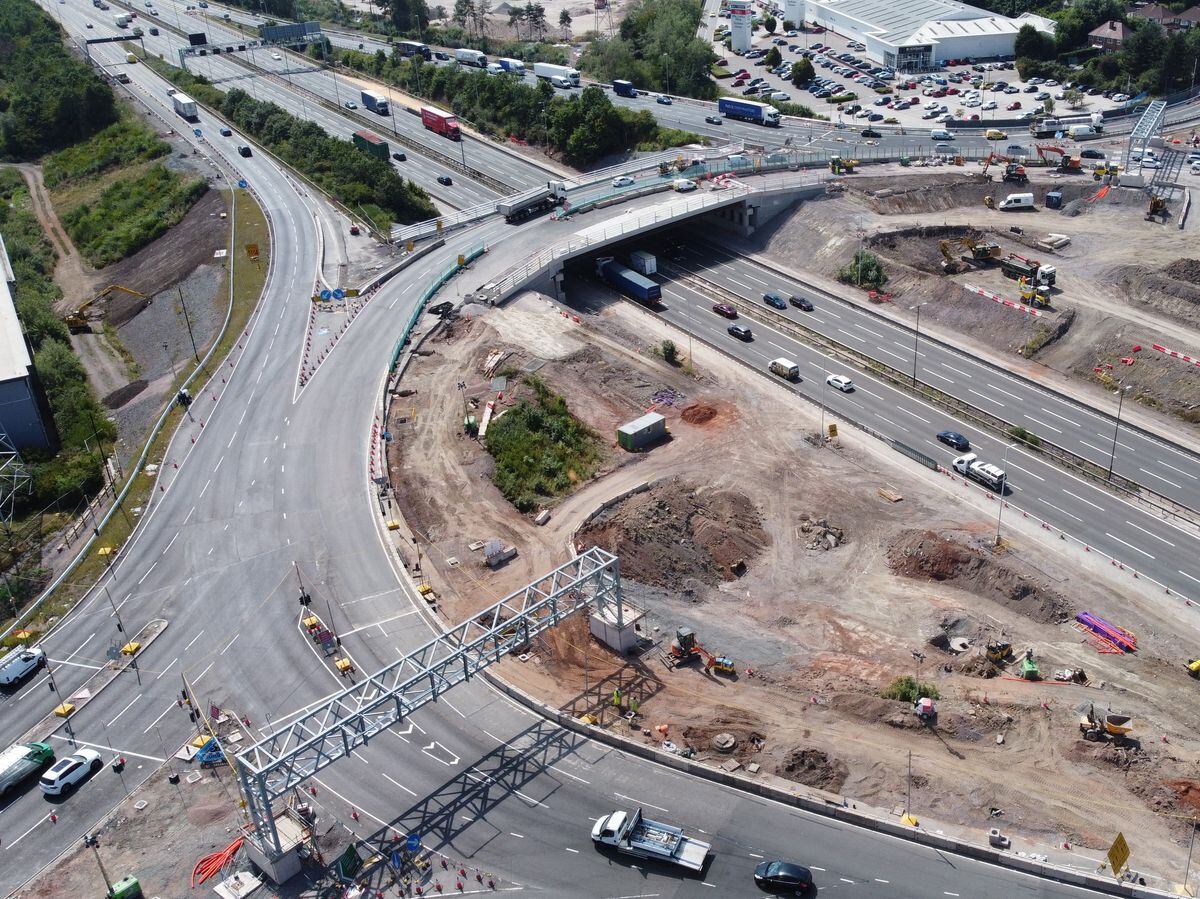 M6 Junction 10 roundabout. Photo: National Highways
