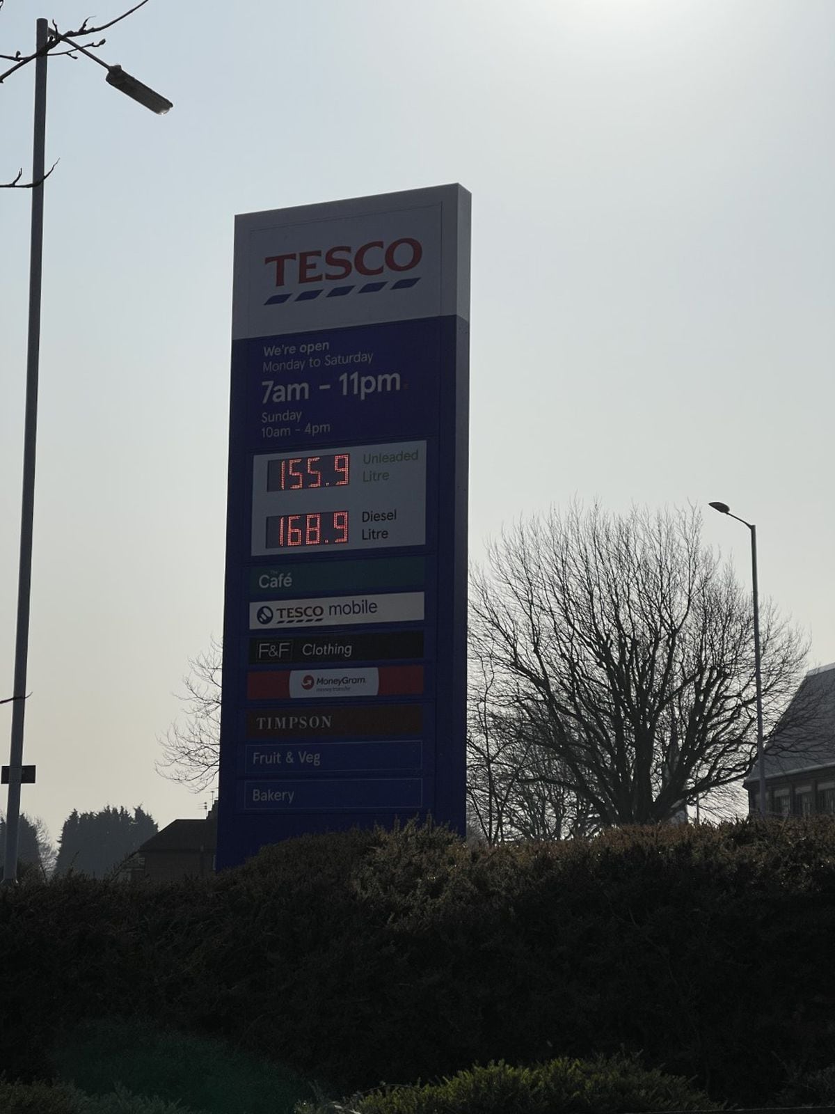 Tesco Marston Road after the 5p fuel duty cut