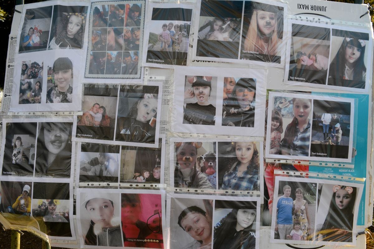 Pictures of Viktorija were posted on the fencing around West Park after her death