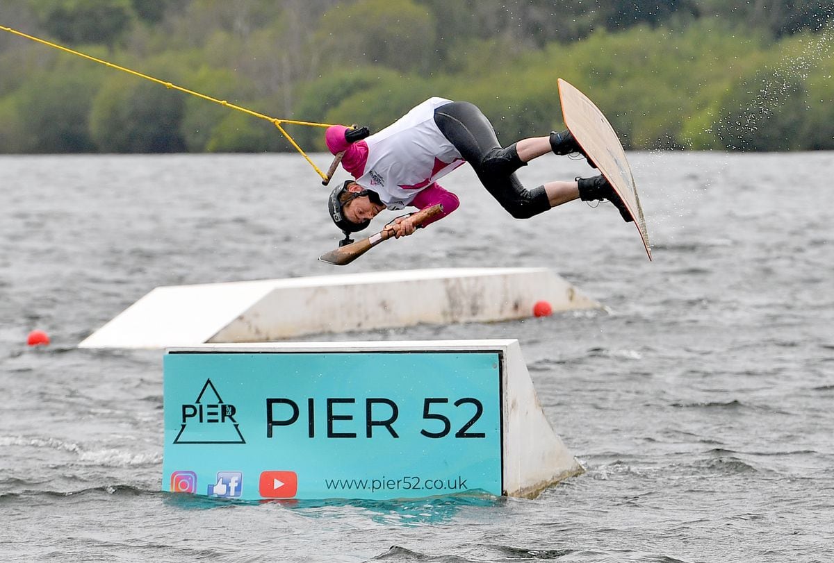 Wakeboarder Sebastian Kerns gets acrobatic