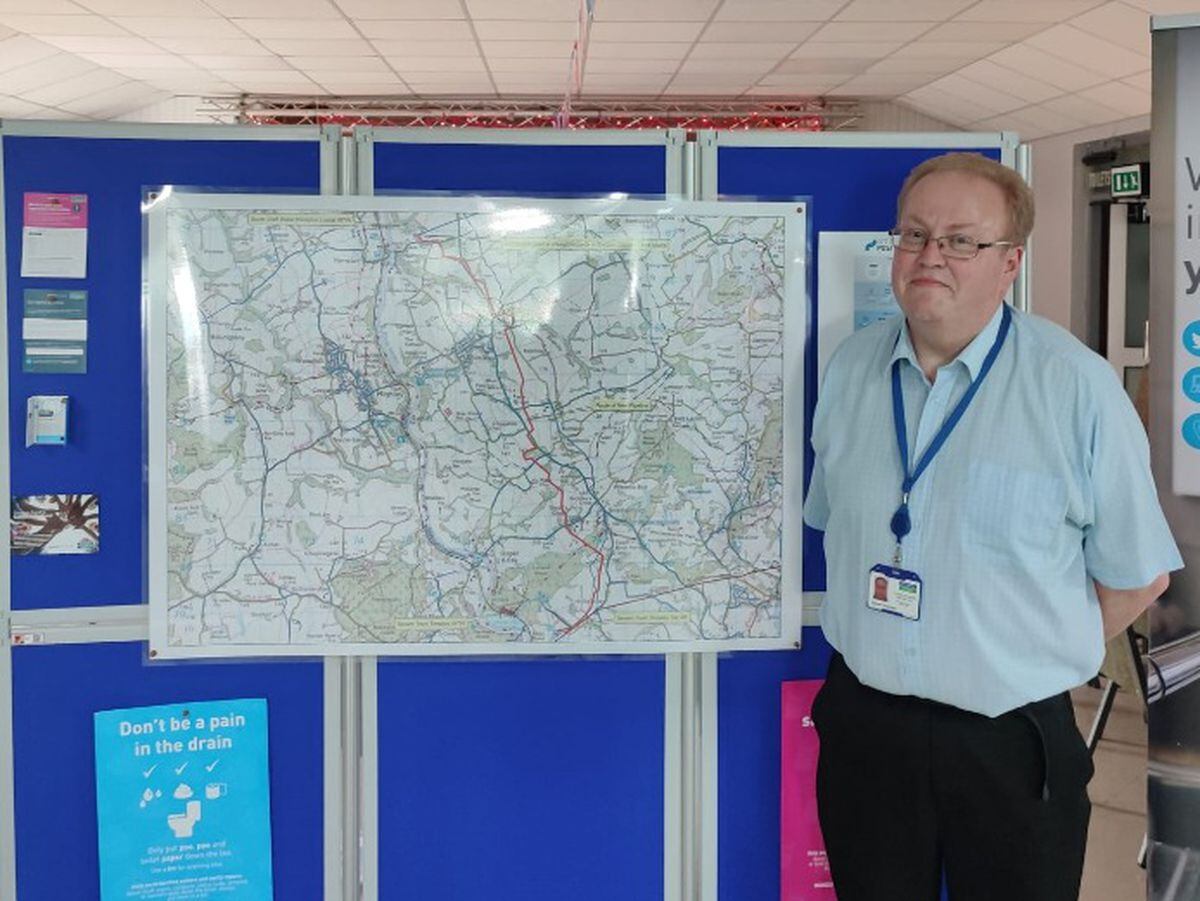 Severn Trent's Steve Hickman with the pipeline's plans