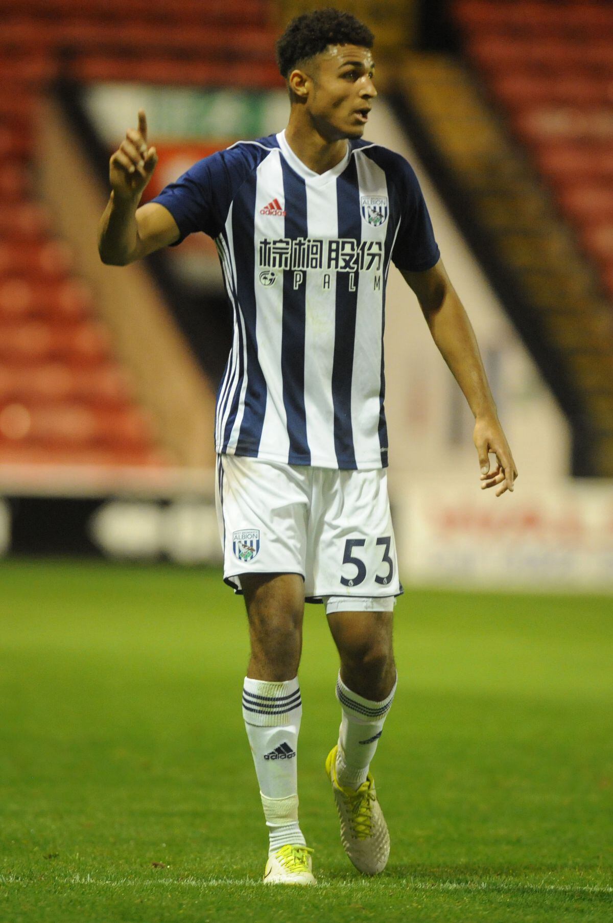 Max Melbourne playing for West Brom.