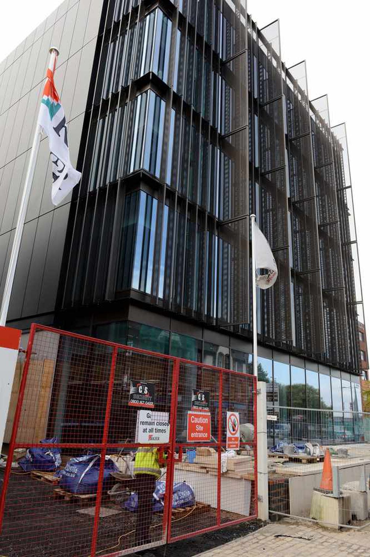 The new science block at the University of Wolverhampton under construction