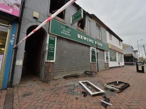 The Sewing Room in Brownhills High Street is currently closed due to damage from the fire