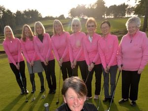 Captain Pam Bailey with fellow golfers