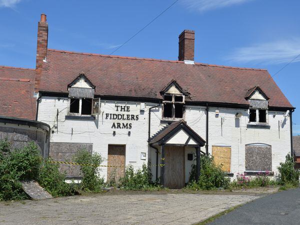 The Fiddlers Arms pub in Gornal after the fire