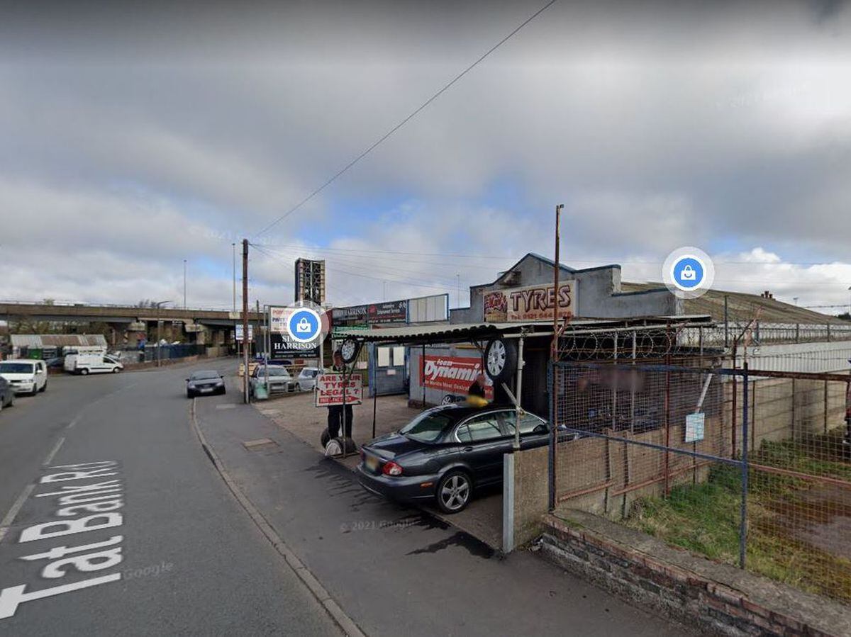 The attack happened outside Kev's Tyres on Tat Bank Road in Oldbury. Photo: Google