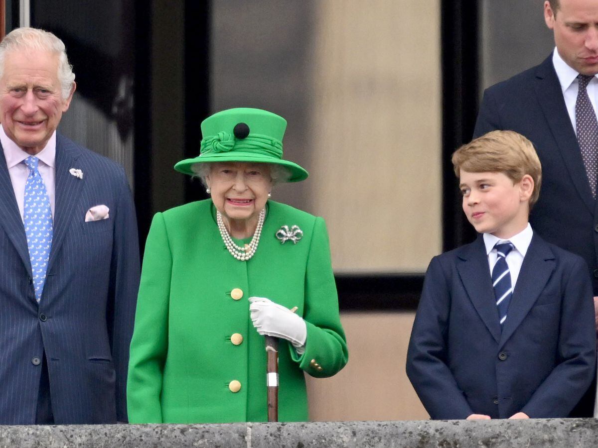 The Queen with her family during Jubilee celebrations