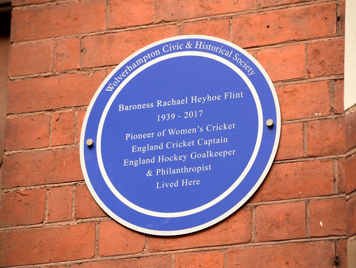 A blue plaque outside Rachael's former home in Wergs Road, Tettenhall