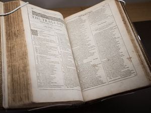 A copy of Shakespeare's First Folio. Photo: University of Oxford/PA Wire.