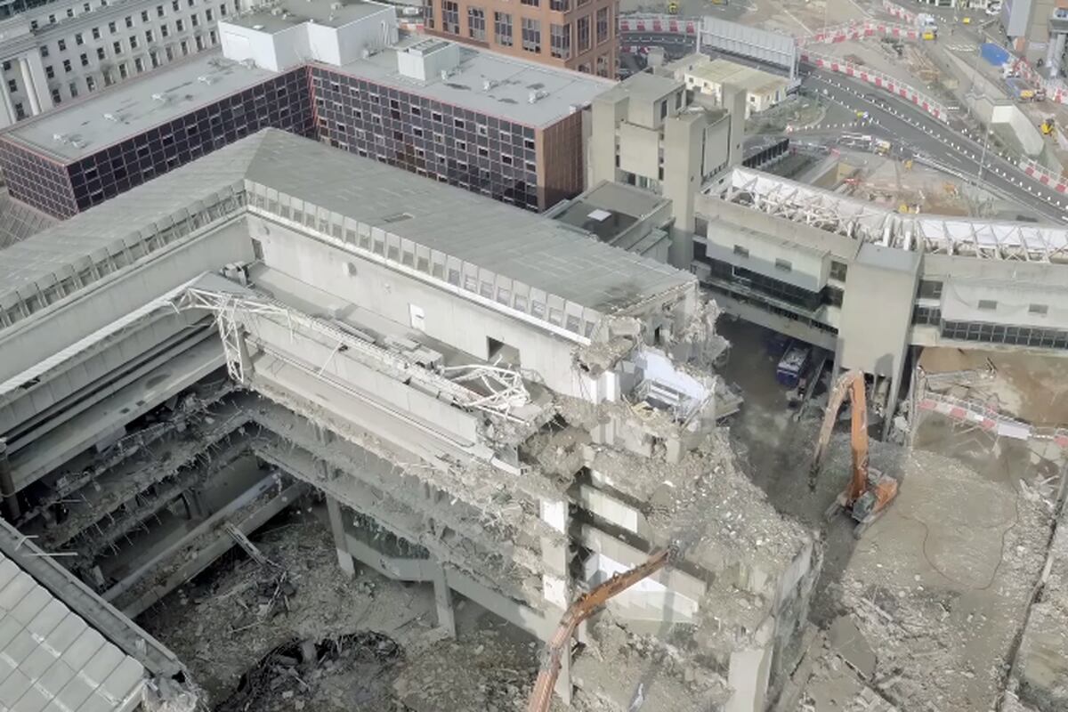 Birmingham Central Library demolition as you've never seen it before