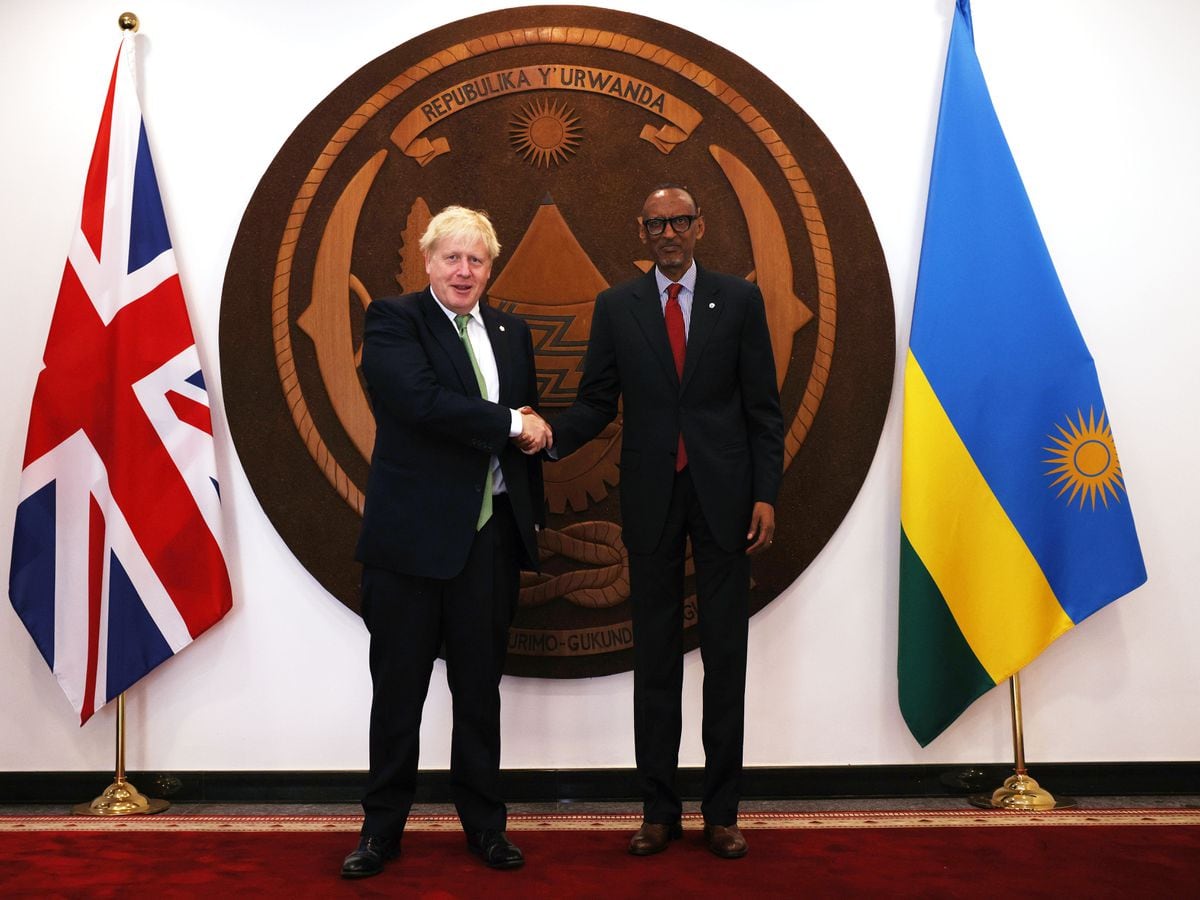 Prime Minister Boris Johnson (left) meets with RwandaÃÂ¢ÃÂÃÂs President Paul Kagame (Dan Kitwood/PA)