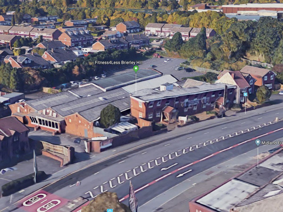 An aerial view of the Fitness4Less site where the development is planned