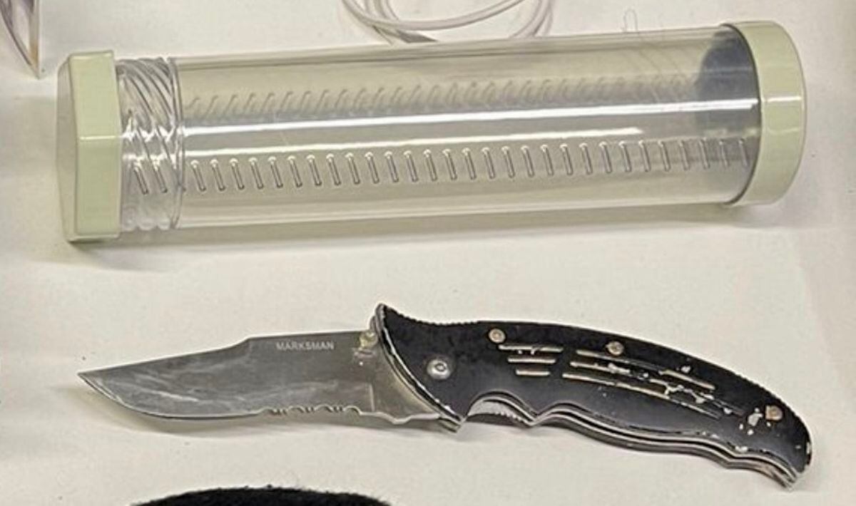 A knife was seized. Photo: West Midlands Police