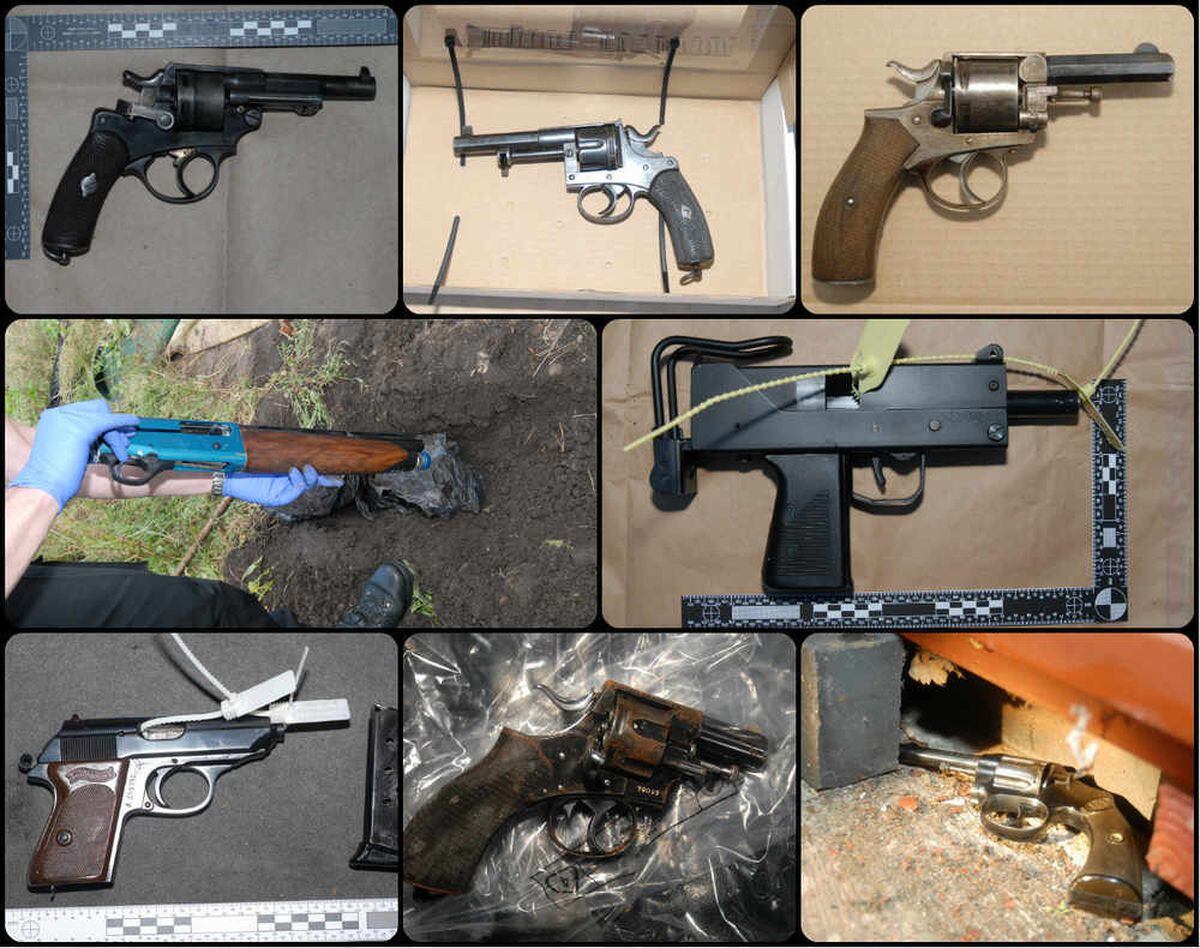 Guns seized by police in the undercover operation that snared the Burger Bar Boys gang
