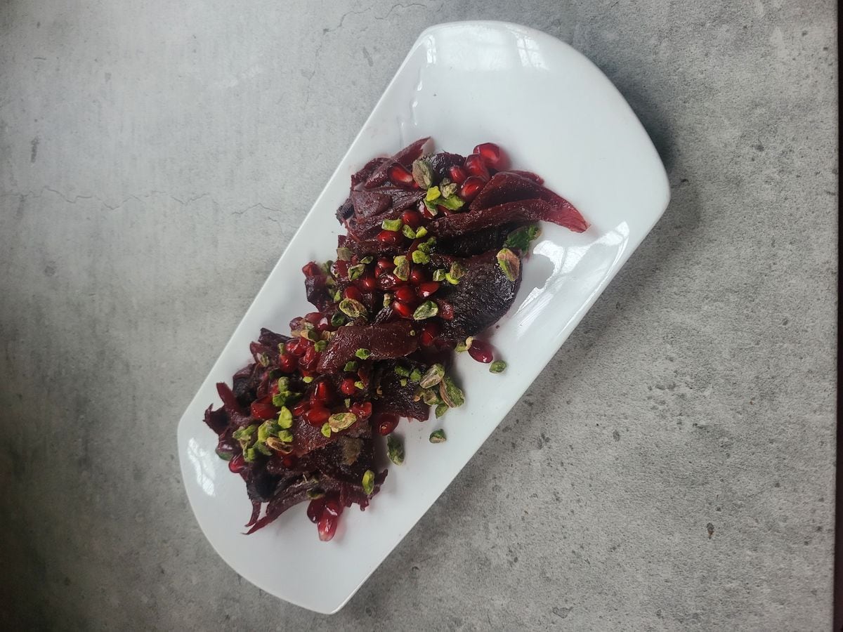 Pomegranate, red onion and beetroot