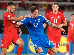 Nicolo Zaniolo in action for Italy during the international break