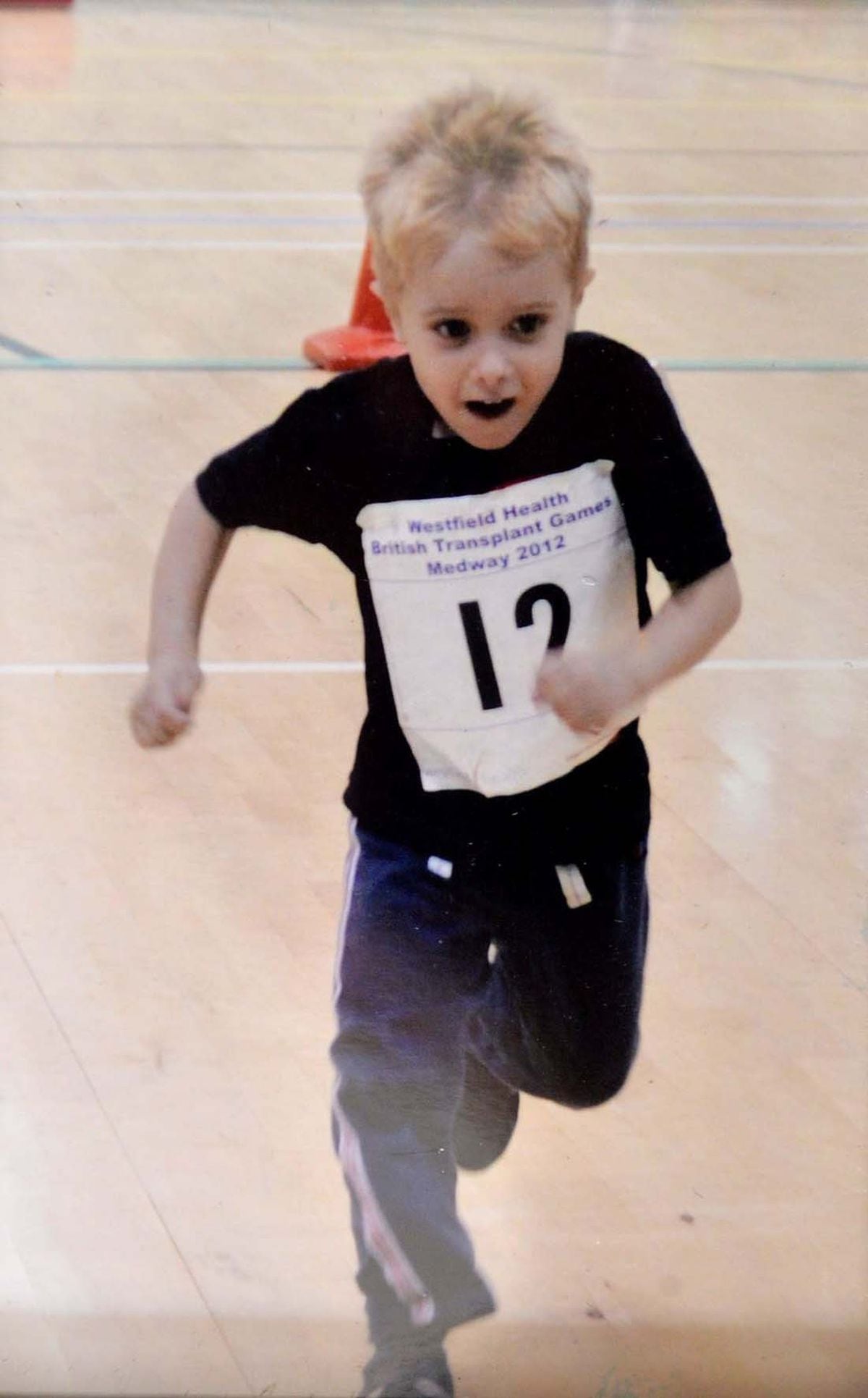 Kristof Polgar, then aged 4, taking part in a race in 2012