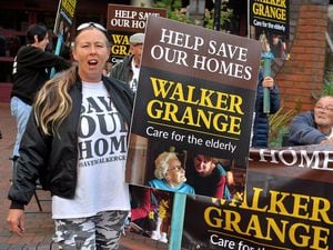 Save Walker Grange protesters outside Sandwell Council House