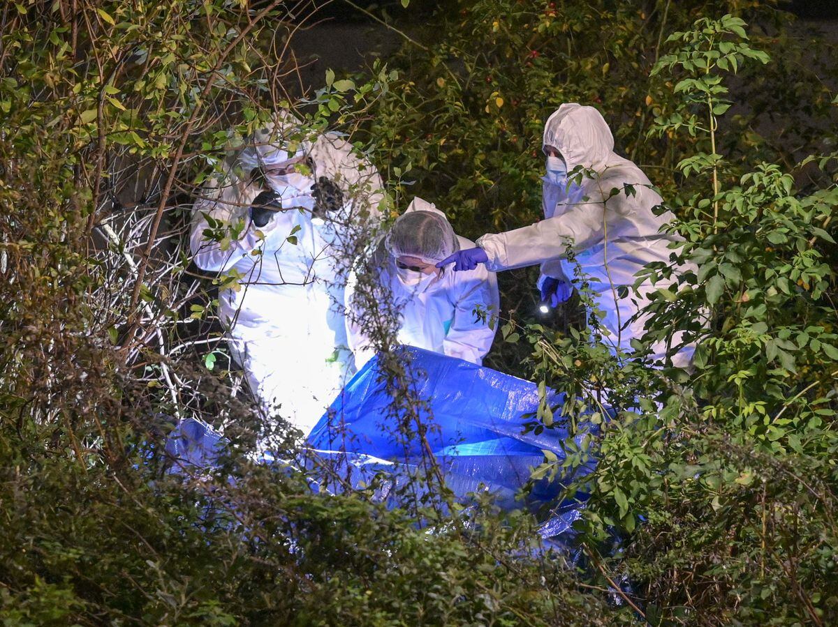 Forensic officers at the scene after the man's body was found. Photo: SnapperSK