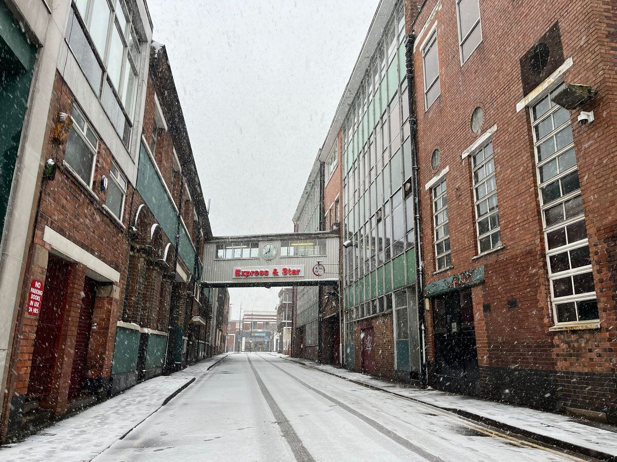 Snow covered many towns and cities in the Black Country, including Wolverhampton