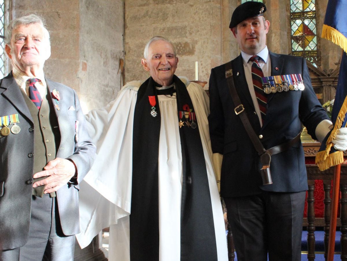 Rev. Preb Dick Sargent, centre, played a key role in the D-Day landings in Normandy before serving as a vicar