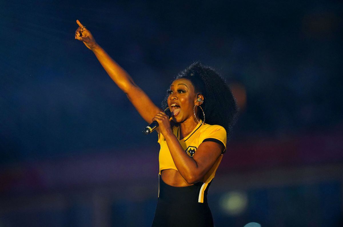 Beverley Knight performs on stage during the ceremony