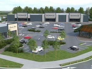 CGI of the retail park which will occupy the former Toys 'R' Us store in Oldbury. Photo: Sandwell Council