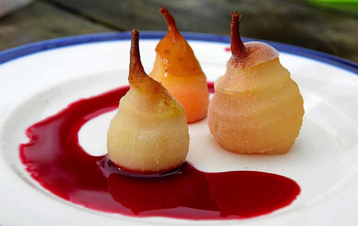 Tasty – Mr Hand says the pears are gourmet quality