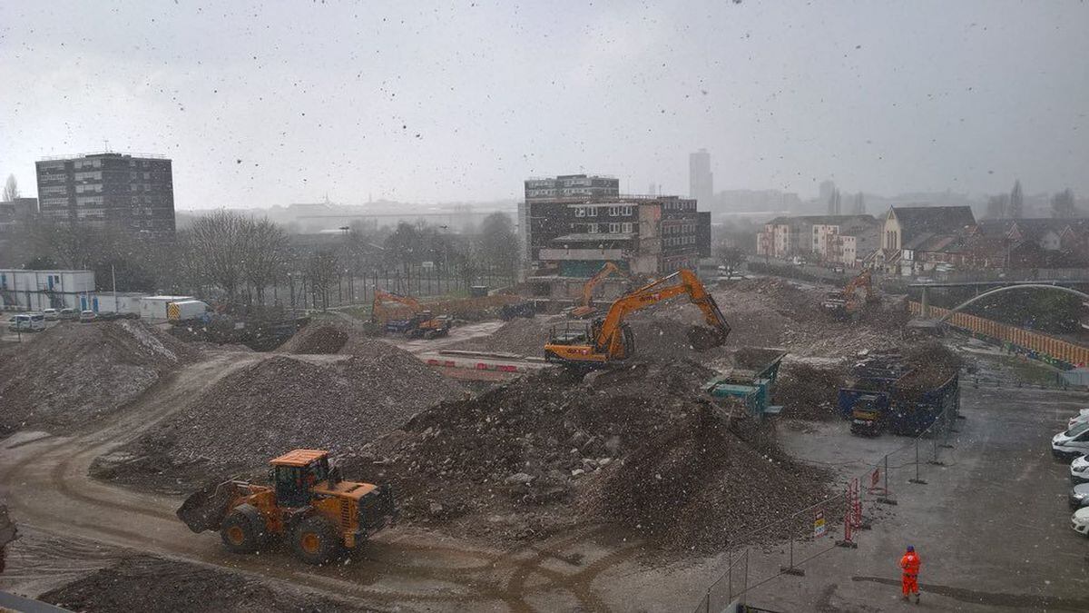 Demolition work in Chervil Rise, Heath Town. Pic: Wolverhampton Council