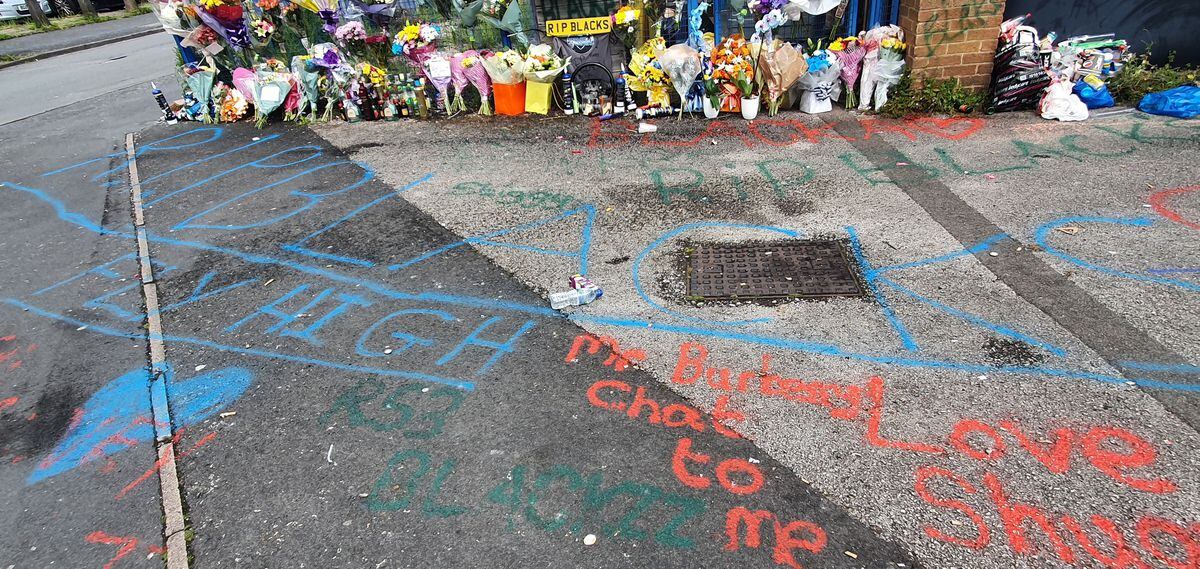 The street was painted with tributes to Blacks