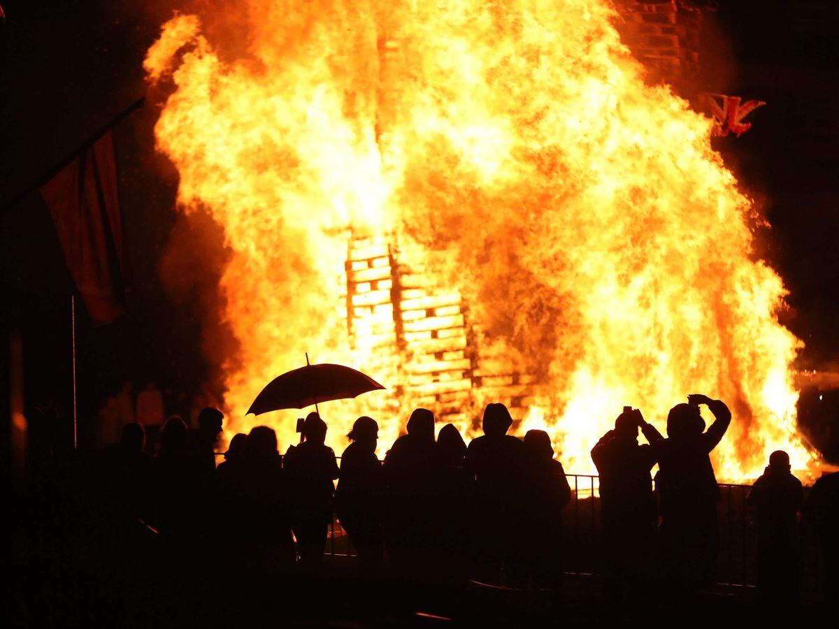 A previous internment bonfire in north Belfast. No large-scale bonfires were lit in 2022