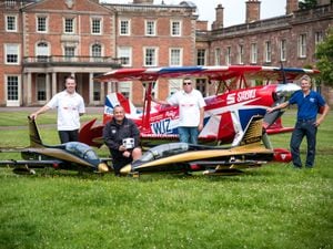 Left to right: Matthew Bishop, Steve Haughty, Steve Bishop and Richard Goodwin prepare for the Air Show 