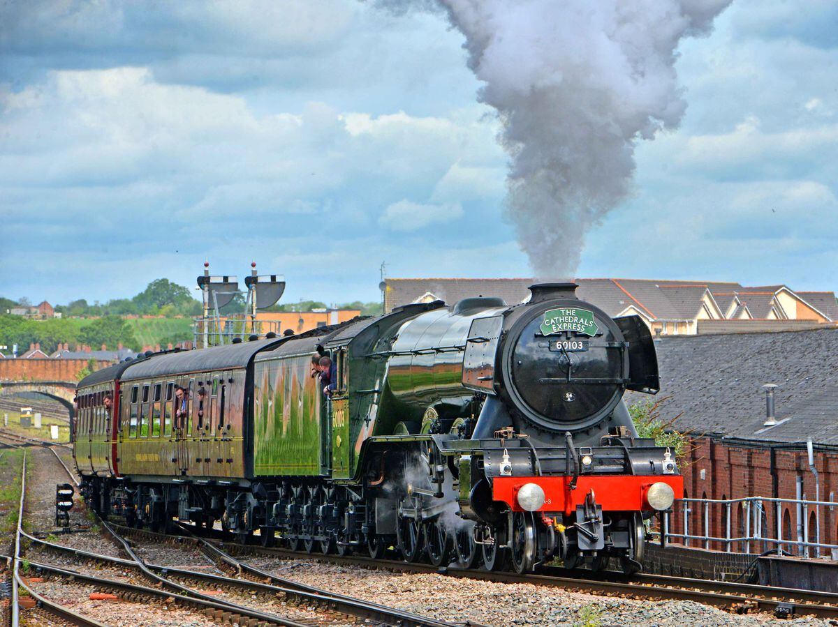 Flying Scotsman will head through Staffordshire this afternoon