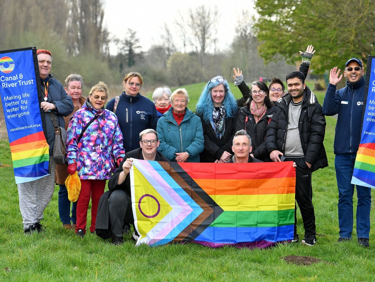 LGBT+ Sparkle Social Group and the Canal and River Trust organised a walk along the canal in Pendeford