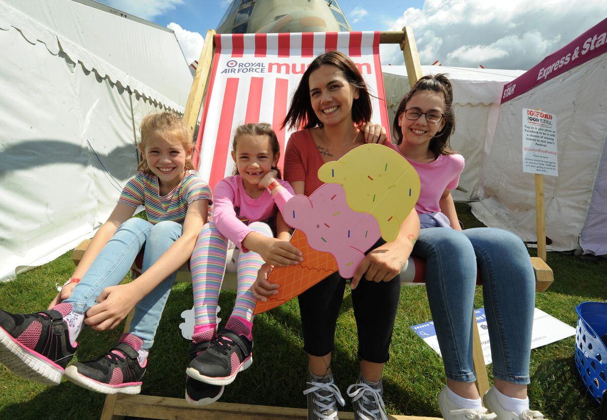 Ruby Dcaccia, 8, Molly Dcaccia, 6, Jade Dcaccia, and Macey Dcaccia, 12, all of Walsall, at the Cosford Food Festival